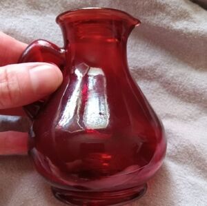 VTG Avon Empty Red Decanter With Lid 70s 80s